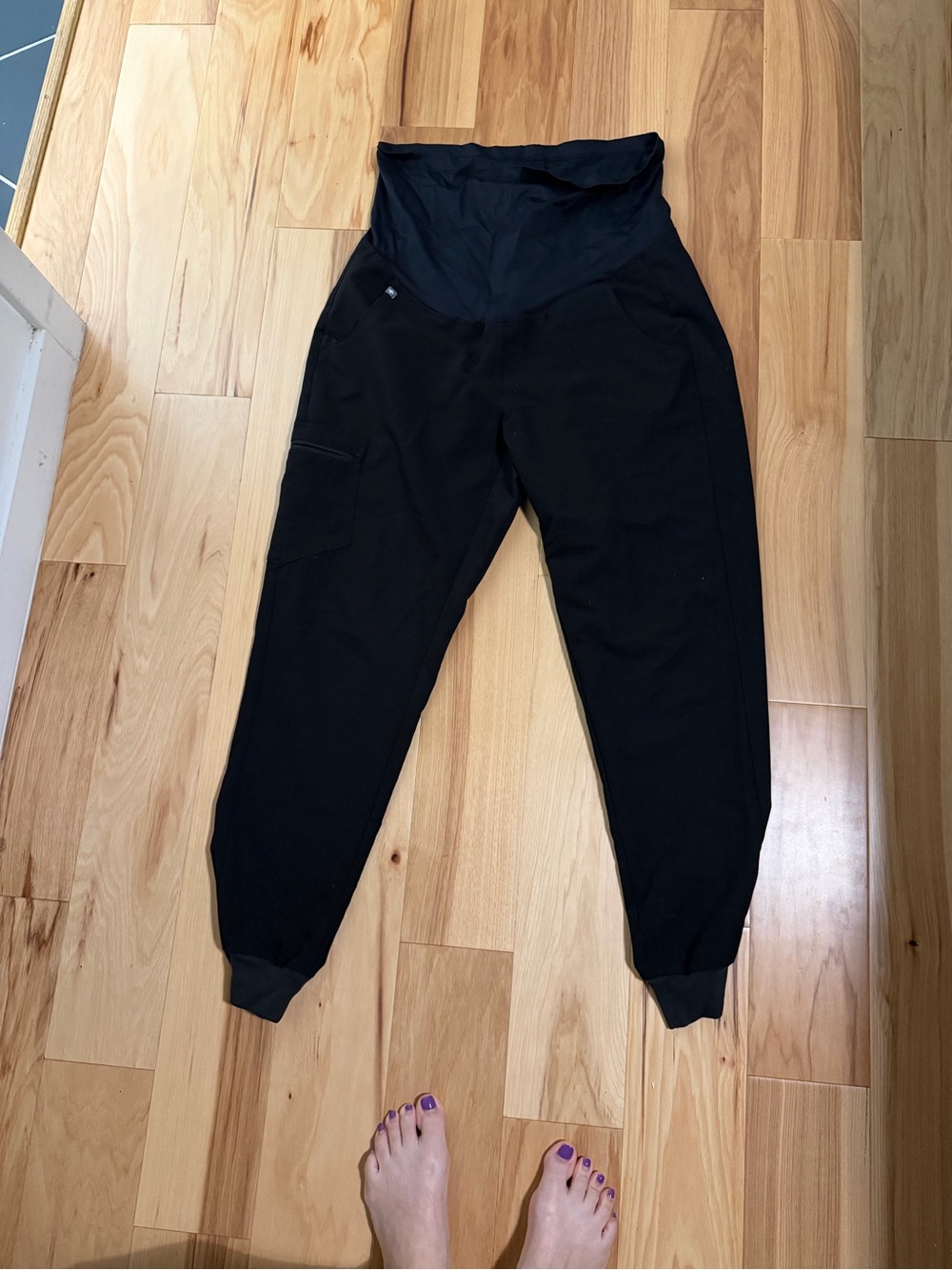 Figs Black Technical Pregnancy Joggers